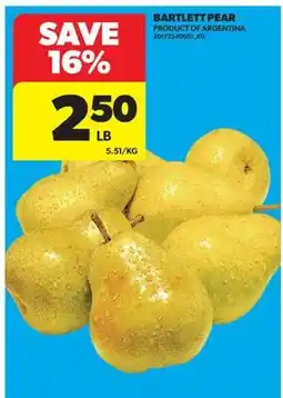 Real Canadian Superstore BARTLETT PEAR offer