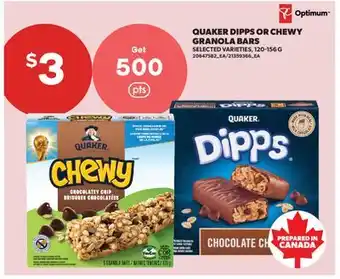 Real Canadian Superstore QUAKER DIPPS OR CHEWY GRANOLA BARS offer