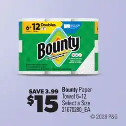 Real Canadian Superstore BOUNTY PAPER TOWEL, 6 = 12 offer