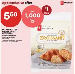 Real Canadian Superstore PC ALL BUTTER CROISSANTS offer