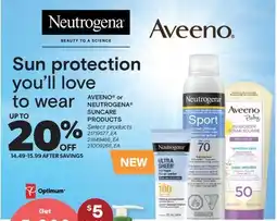 Real Canadian Superstore AVEENO OR NEUTROGENA SUNCARE PRODUCTS offer