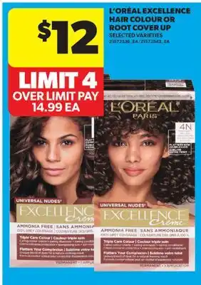 Real Canadian Superstore L'ORÉAL EXCELLENCE HAIR COLOUR OR ROOT COVER UP offer
