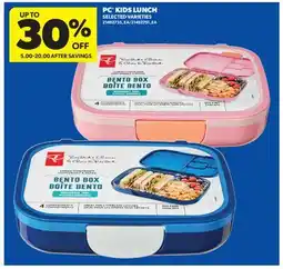 Real Canadian Superstore PC KIDS LUNCH offer