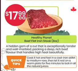 Healthy Planet Healthy Planet Beef Flat Iron Steak offer