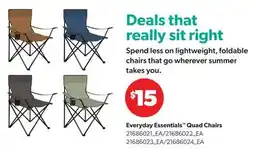Real Canadian Superstore EVERYDAY ESSENTIALS QUAD CHAIRS offer