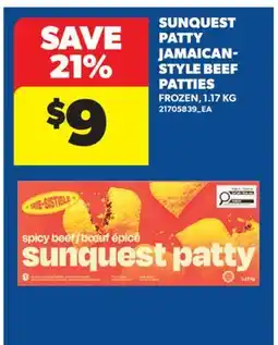 Real Canadian Superstore SUNQUEST PATTY JAMAICAN- STYLE BEEF PATTIES offer