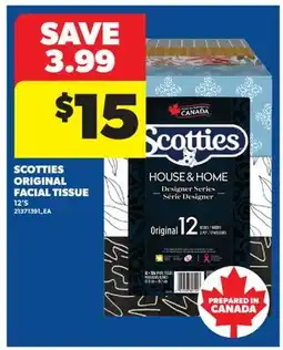 Real Canadian Superstore SCOTTIES ORIGINAL FACIAL TISSUE, 12'S offer