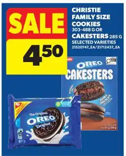 Real Canadian Superstore CHRISTIE FAMILY SIZE COOKIES, 303-488 G OR CAKESTERS, 285 G offer