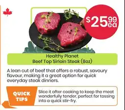 Healthy Planet Healthy Planet Beef Top Sirloin Steak offer