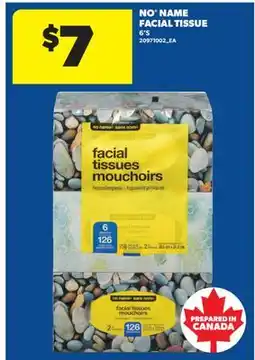 Real Canadian Superstore NO NAME FACIAL TISSUE, 6'S offer