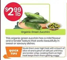 Healthy Planet Organic Green Zucchini offer