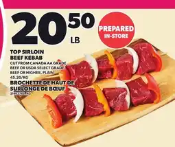Independent Grocer TOP SIRLOIN BEEF KEBAB offer