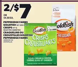 Independent Grocer PEPPERIDGE FARMS GOLDFISH, 167-200 G OR CRISPS, 177 G offer