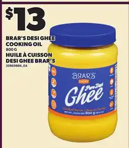 Independent Grocer BRAR'S DESI GHEE COOKING OIL, 800 offer