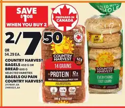 Independent Grocer COUNTRY HARVEST BAGELS, 450 G OR BREAD, 600 G offer