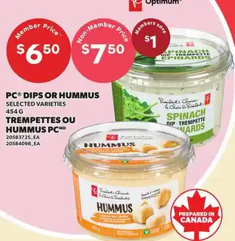 Independent Grocer PC DIPS OR HUMMUS offer