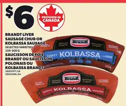 Independent Grocer BRANDT LIVER SAUSAGE CHUB OR KOLBASSA SAUSAGE offer