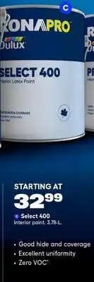 RONA RONA Select 400 Interior paint, 3.78-L offer