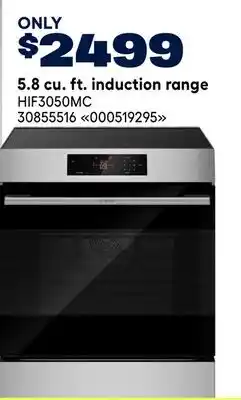 RONA BOSCH 5.8 cu. ft. induction range offer