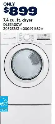 RONA LG 7.4 cu. ft. dryer offer