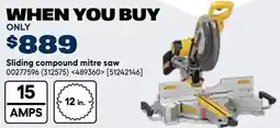 RONA DEWALT Sliding compound mitre saw offer