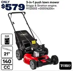 RONA Toro 3-in-1 push lawn mower offer