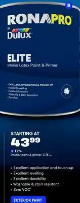 RONA RONA Elite Interior paint & primer offer