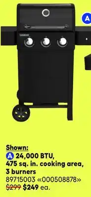 RONA LAFLAMME & CO 24,000 BTU, 475 sq. in. cooking area, 3 burners propane gas grills offer