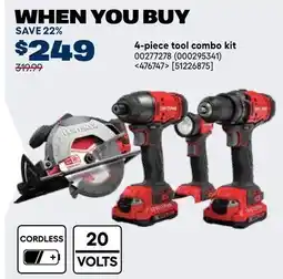 RONA CRAFTSMAN 4-piece tool combo kit offer