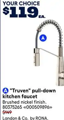 RONA Landon & Co. Truven pull-down kitchen faucet offer