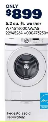 RONA SAMSUNG 5.2 cu. ft. washer offer
