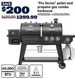 RONA Pro Series pellet and propane gas combo barbecue offer
