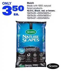 RONA Scotts Mulch 42.5-L. Black, red, or brown offer