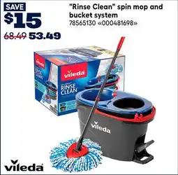 RONA Vileda Rinse Clean spin mop and bucket system offer
