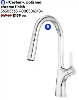 RONA PFISTER kitchen faucets Ceylon, polished chrome finish offer