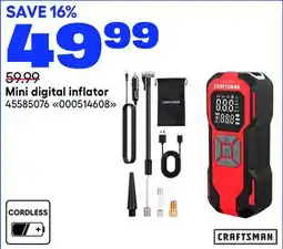 RONA Craftsman Mini digital inflator offer