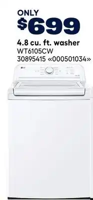 RONA LG 4.8 cu. ft. washer offer