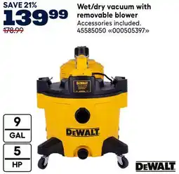 RONA DEWALT Wet/dry vacuum with removable blower offer