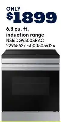 RONA Samsung 6.3 cu. ft. induction range offer