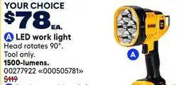 RONA Dewalt LED work light 1500-lumens offer