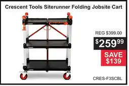 Atlas Tools & Machinery Crescent Tools Siterunner Folding Jobsite Cart offer