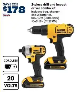 RONA DEWALT 2-piece drill and impact driver combo kit offer