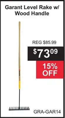 Atlas Tools & Machinery Garant Level Rake w/ Wood Handle offer