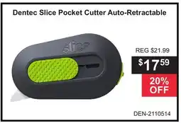 Atlas Tools & Machinery Dentec Slice Pocket Cutter Auto-Retractable offer