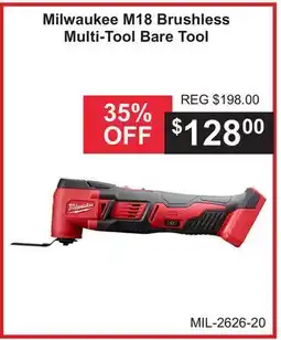 Atlas Tools & Machinery Milwaukee M18 Brushless Multi-Tool Bare Tool offer
