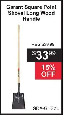 Atlas Tools & Machinery Garant Square Point Shovel Long Wood Handle offer