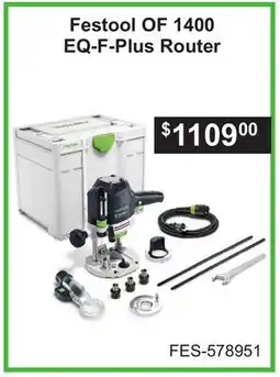 Atlas Tools & Machinery Festool OF 1400 EQ-F-Plus Router offer