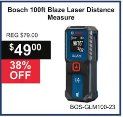 Atlas Tools & Machinery Bosch 100ft Blaze Laser Distance Measure offer
