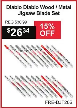 Atlas Tools & Machinery Diablo Diablo Wood / Metal Jigsaw Blade Set offer
