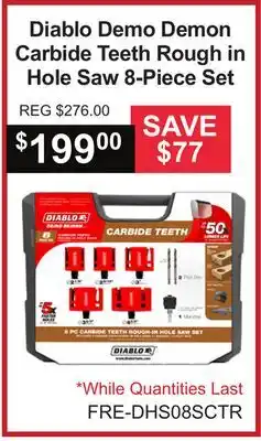 Atlas Tools & Machinery Diablo Demo Demon Carbide Teeth Rough in Hole Saw 8-Piece Set offer